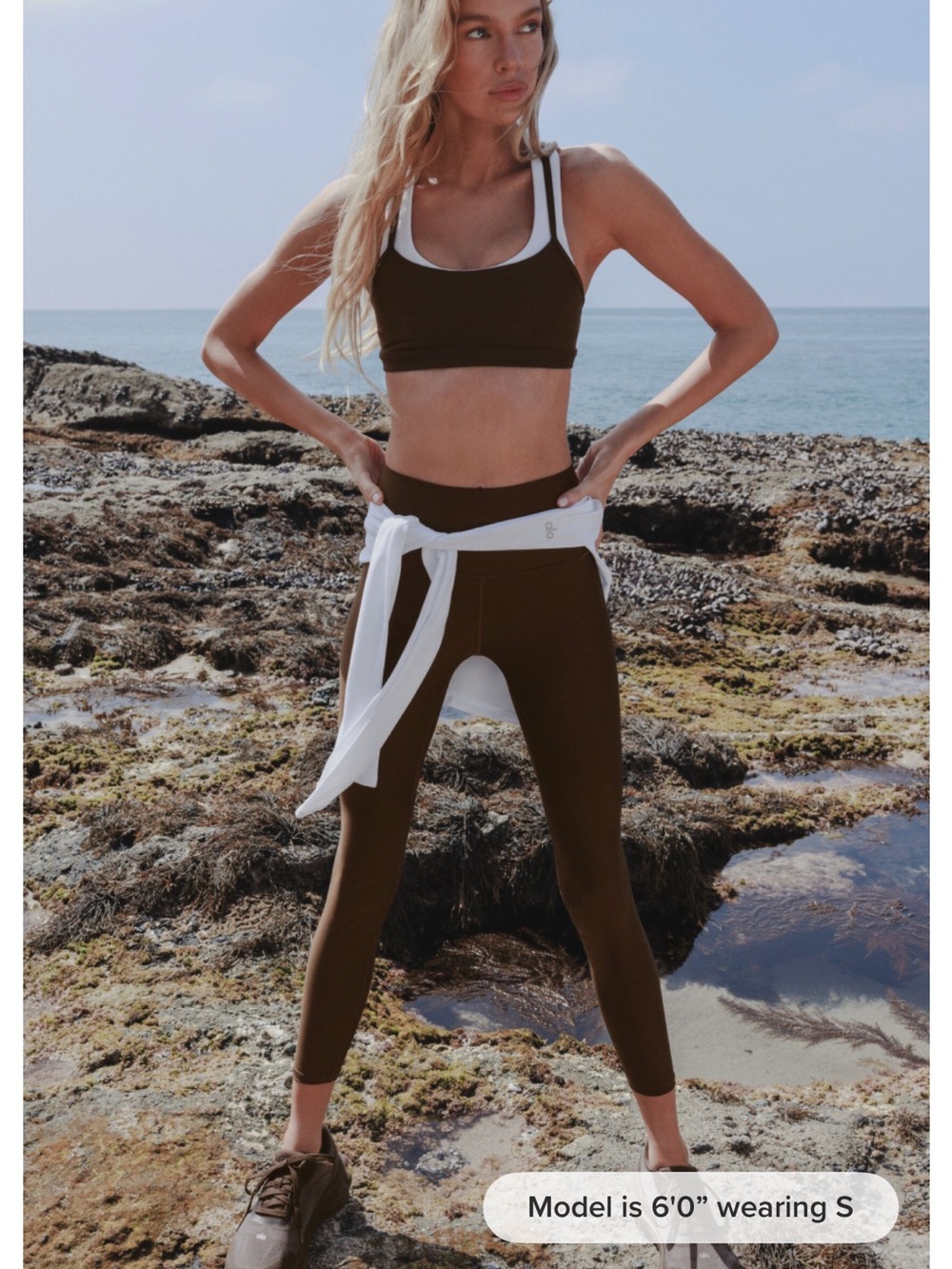High-Rise Brown Performance Leggings - Women